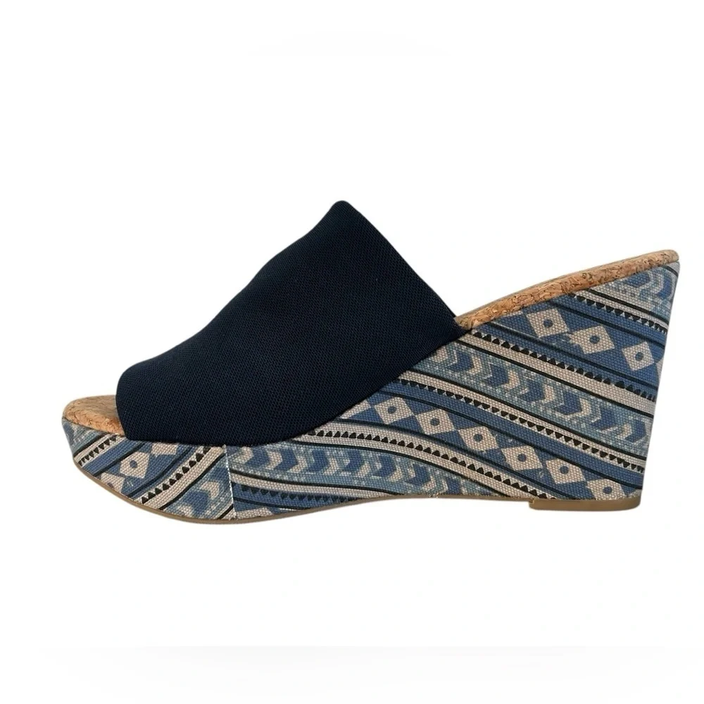 Lucky Brand Blue Marilyn‎ Cork  Wedge Sandal